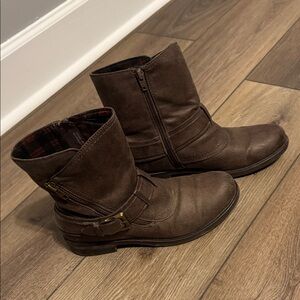 BareTraps Dark Brown Ankle Booties